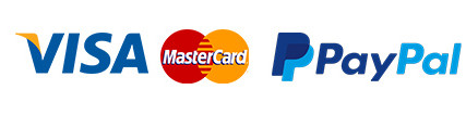 Paiement par Visa, Mastercard, PayPal, Virement bancaire